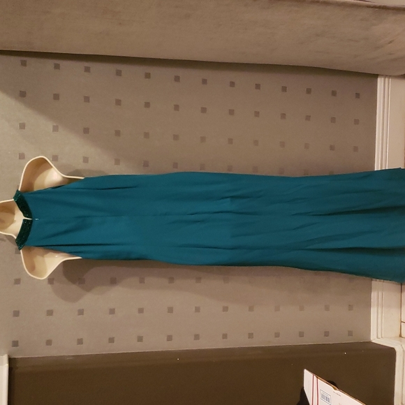 Calvin Klein Teal Maxi Dress Size 14 - Picture 7 of 16